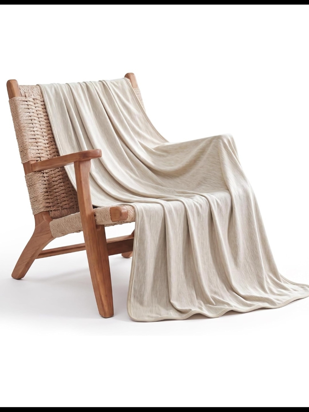 Bedsure Silky Soft Cooling Blanket for Hot Sleepers, Throw XL, Oat Beige
